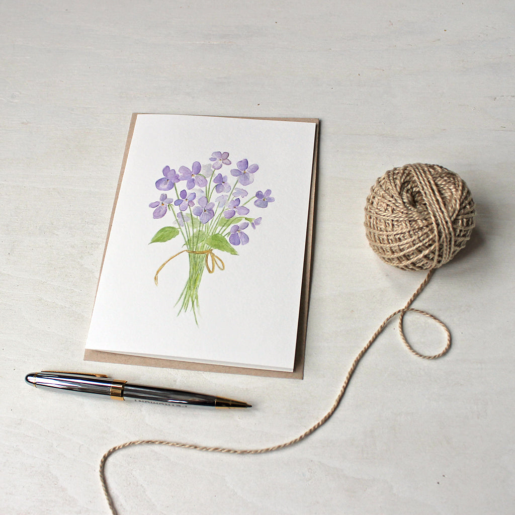 Posy of Violets - Botanical Note Cards