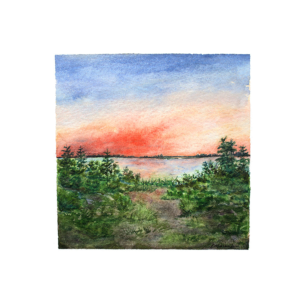 Sunset Watercolor Print