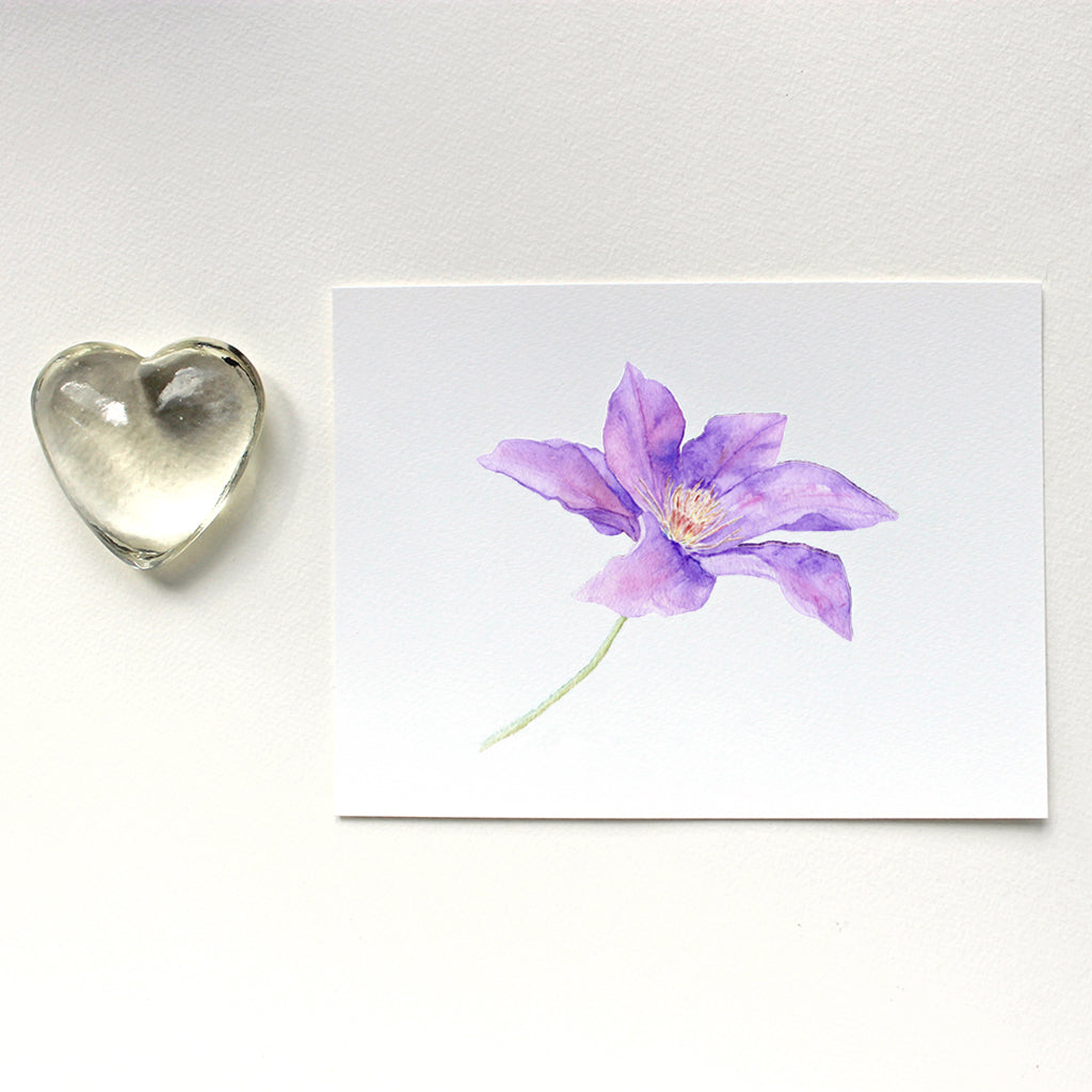 Purple Clematis Print – Trowel and Paintbrush