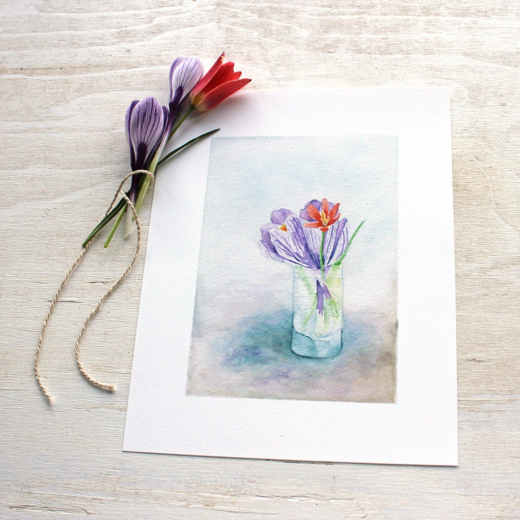 Spring bouquet in watercolour by Kathleen Maunder, Trowel and Paintbrush