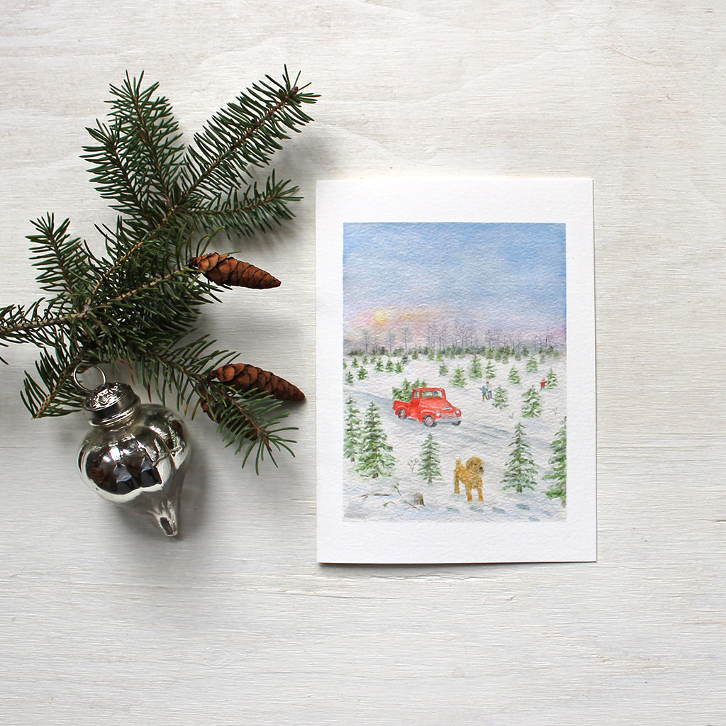 Cutting the Christmas Tree - Note Cards