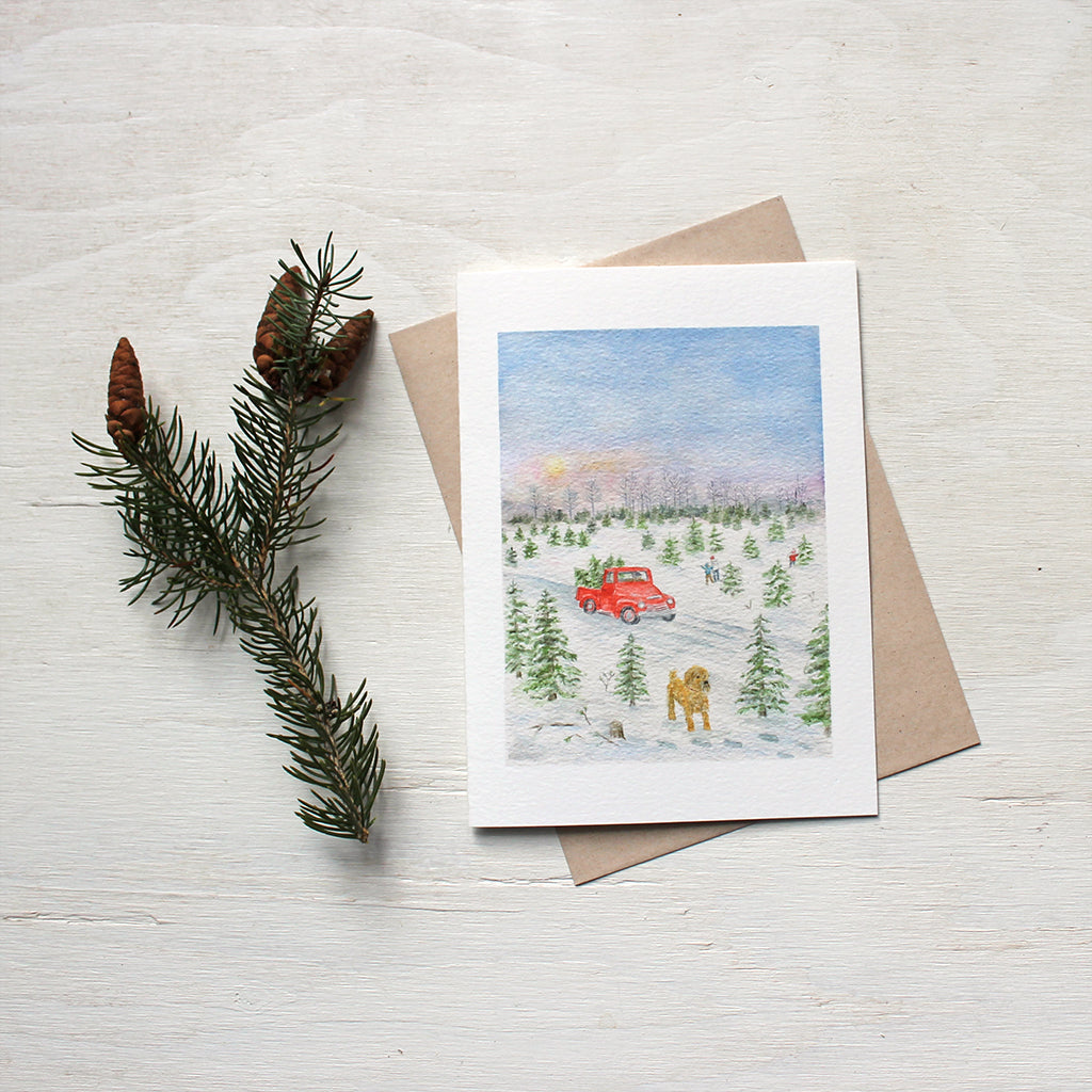 Cutting the Christmas Tree - Note Cards
