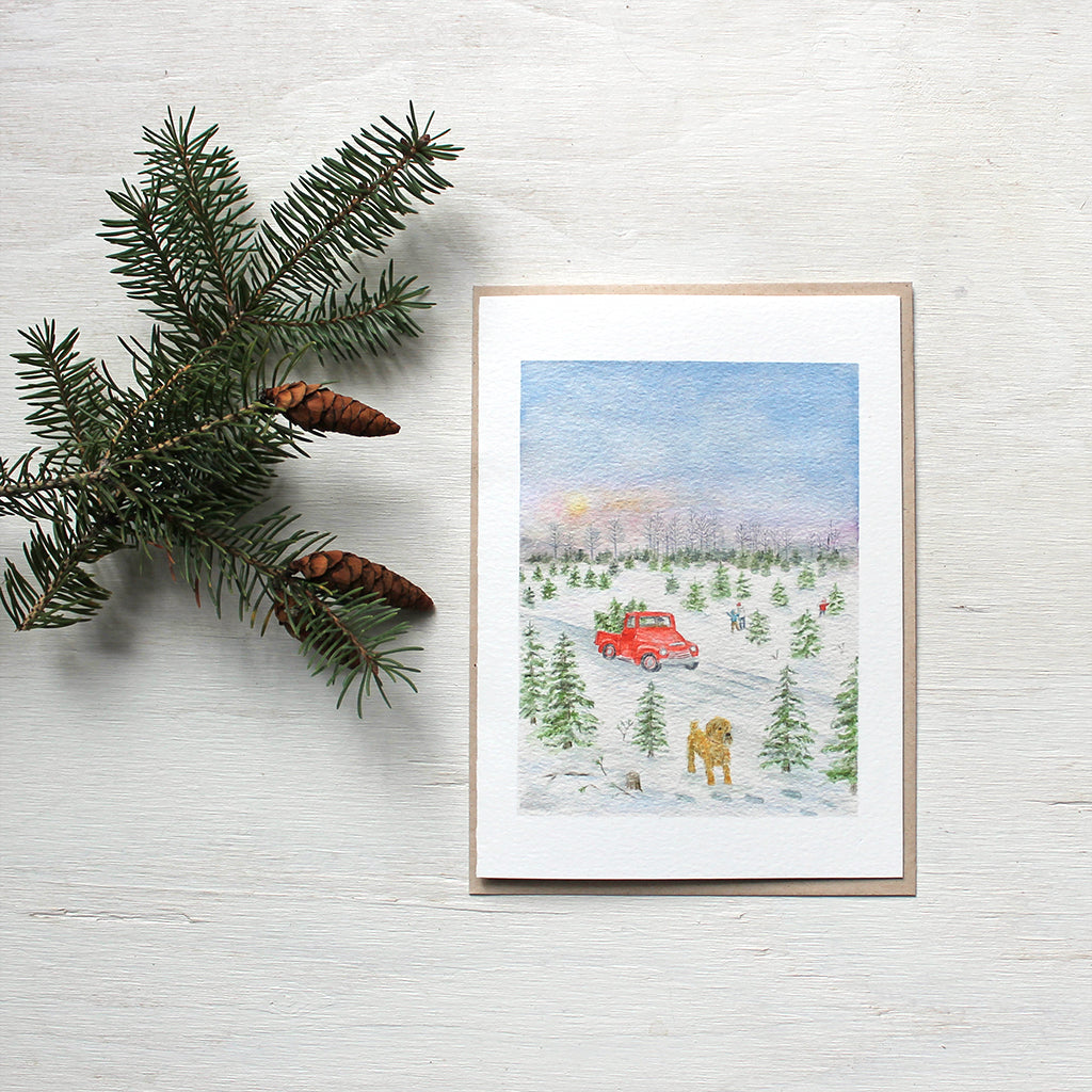 Cutting the Christmas Tree - Note Cards