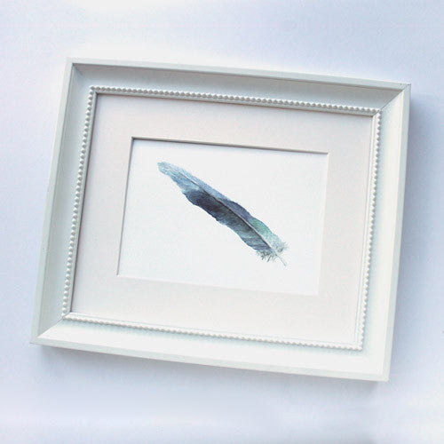 Plume bleue - Reproduction d'art
