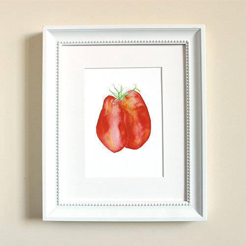 Tomatoes in Love Watercolor Print
