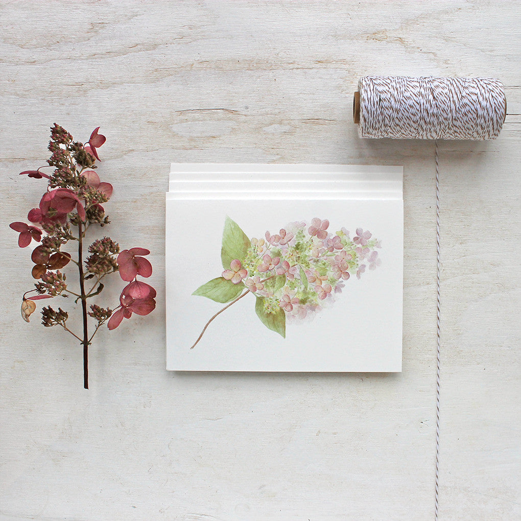 Hydrangea Watercolor Note Cards – Trowel and Paintbrush