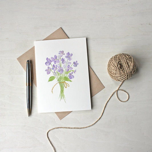 Posy of Violets - Botanical Note Cards