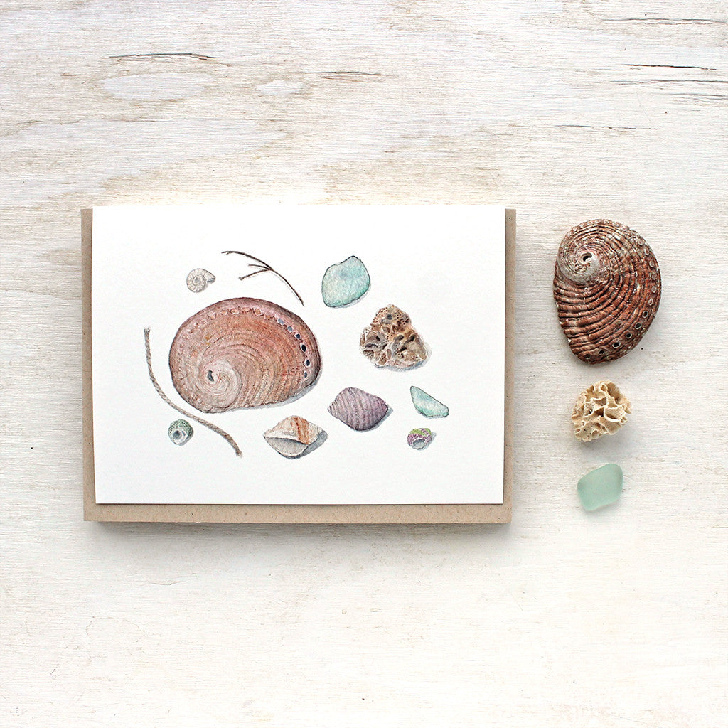 Shells and Sea Glass Note Cards - Set of 5 – Trowel and Paintbrush