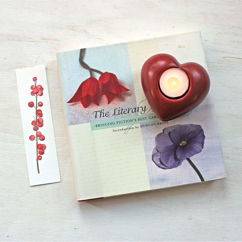 Winterberry bookmark - printed in studio by Trowel and Paintbrush